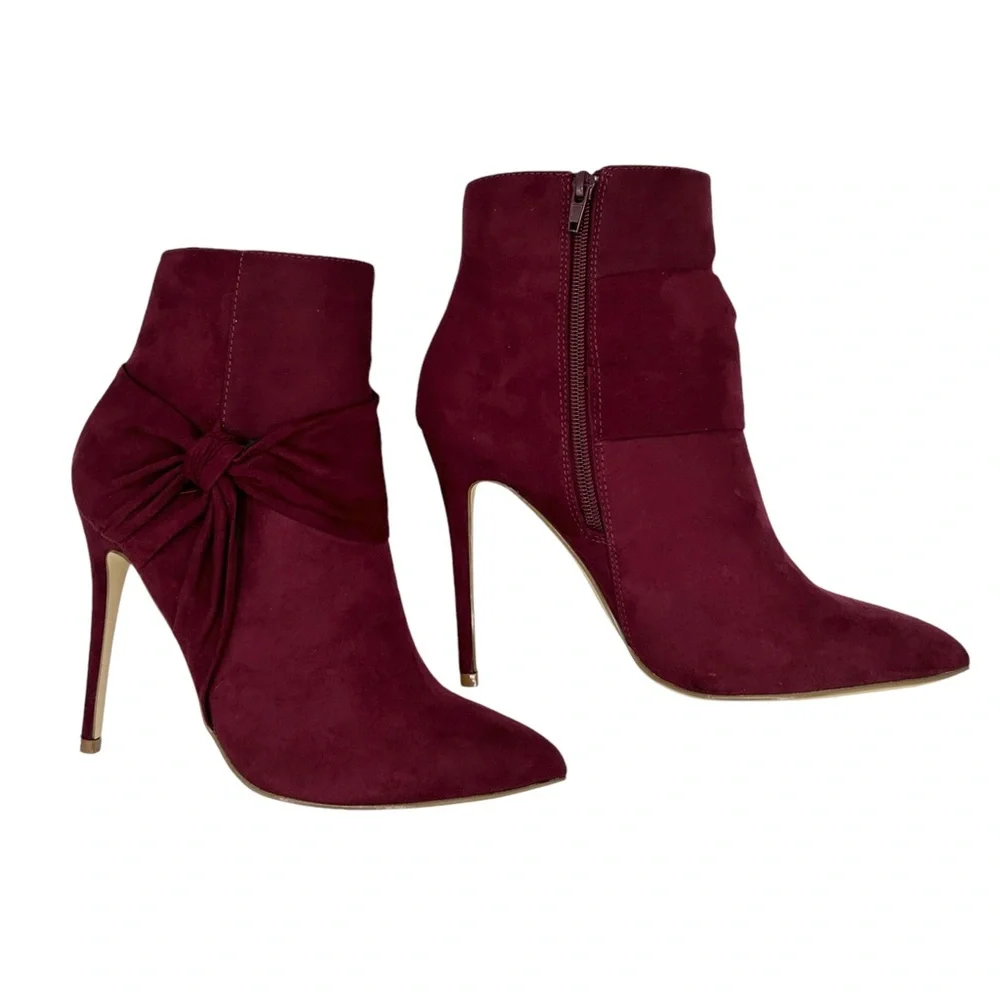 JustFab Karolina Faux‎ Suede Ankle Booties NWOT (9)